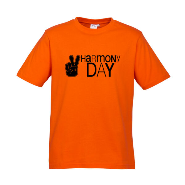 Adults Harmony Day Peace on Orange T-Shirt Thumbnail
