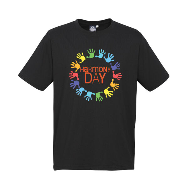 Kids Harmony Day Colour Hands on Black T-Shirt Thumbnail